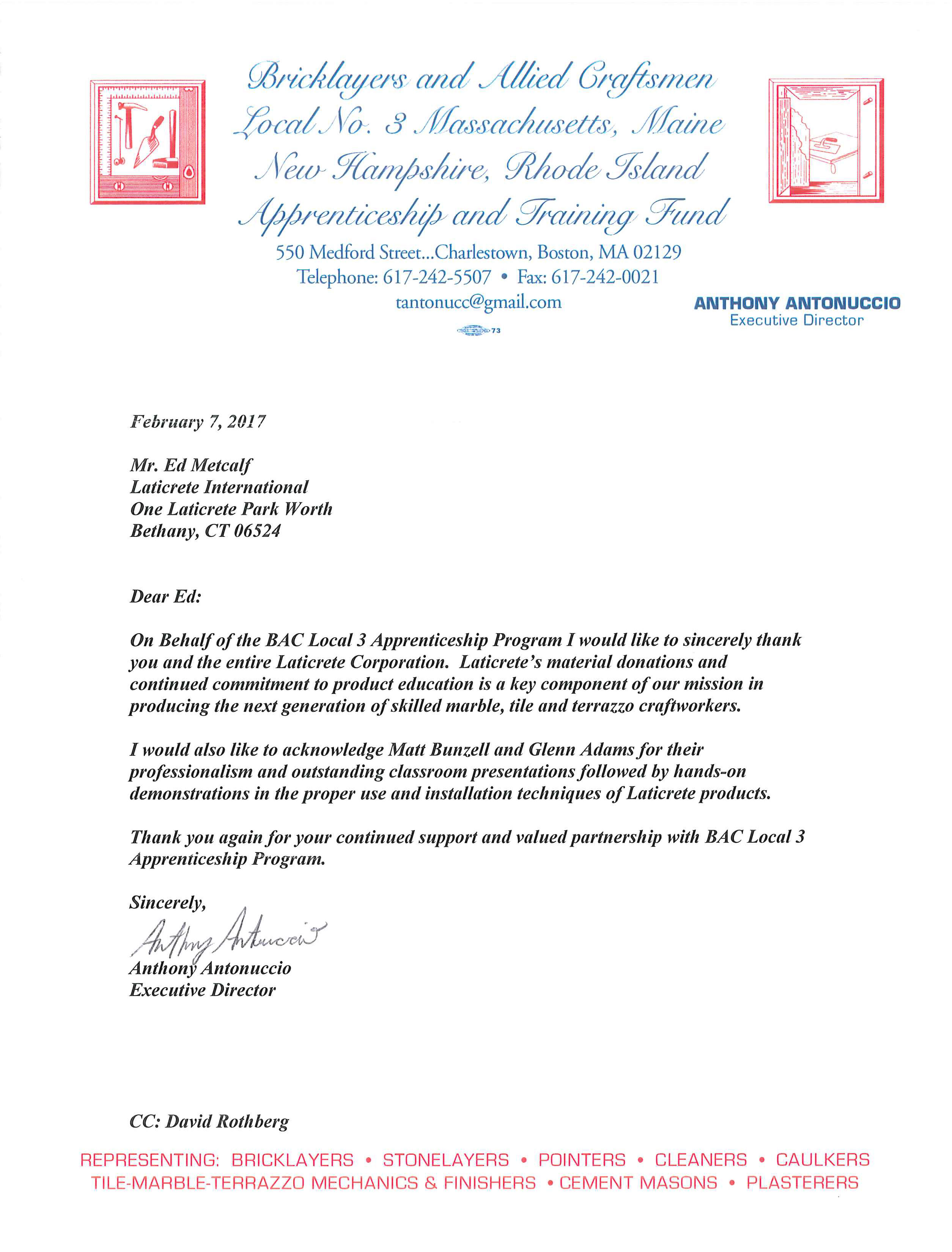 Bricklayers and Allied Craftsman Local No.3