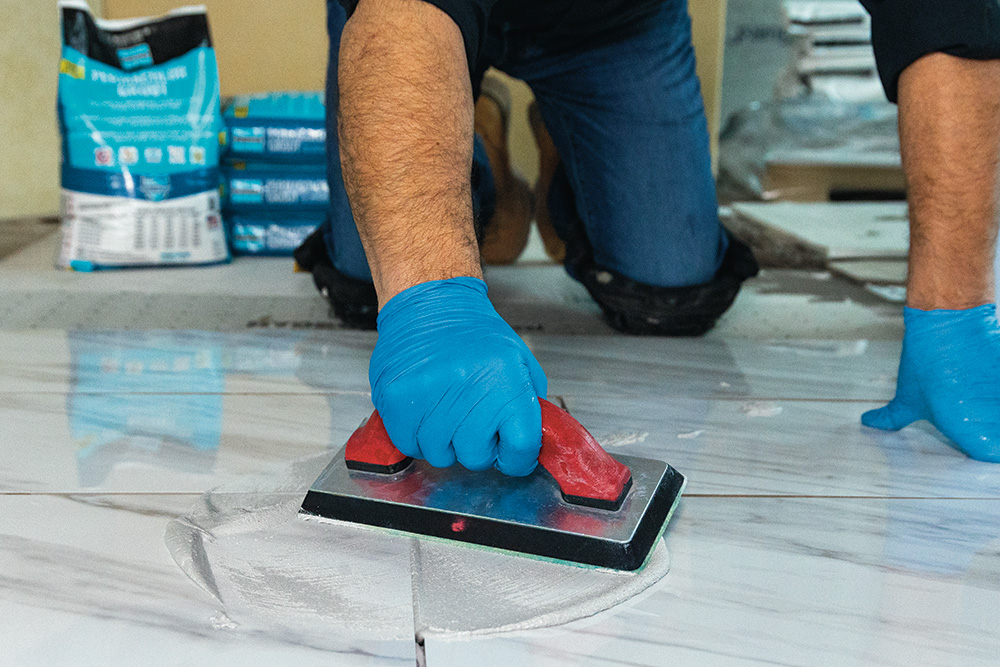 Grout application