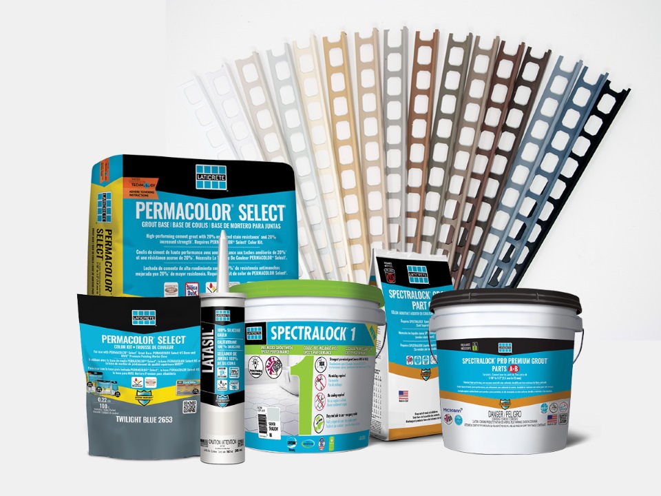 LATICRETE grout, sealants and profile
