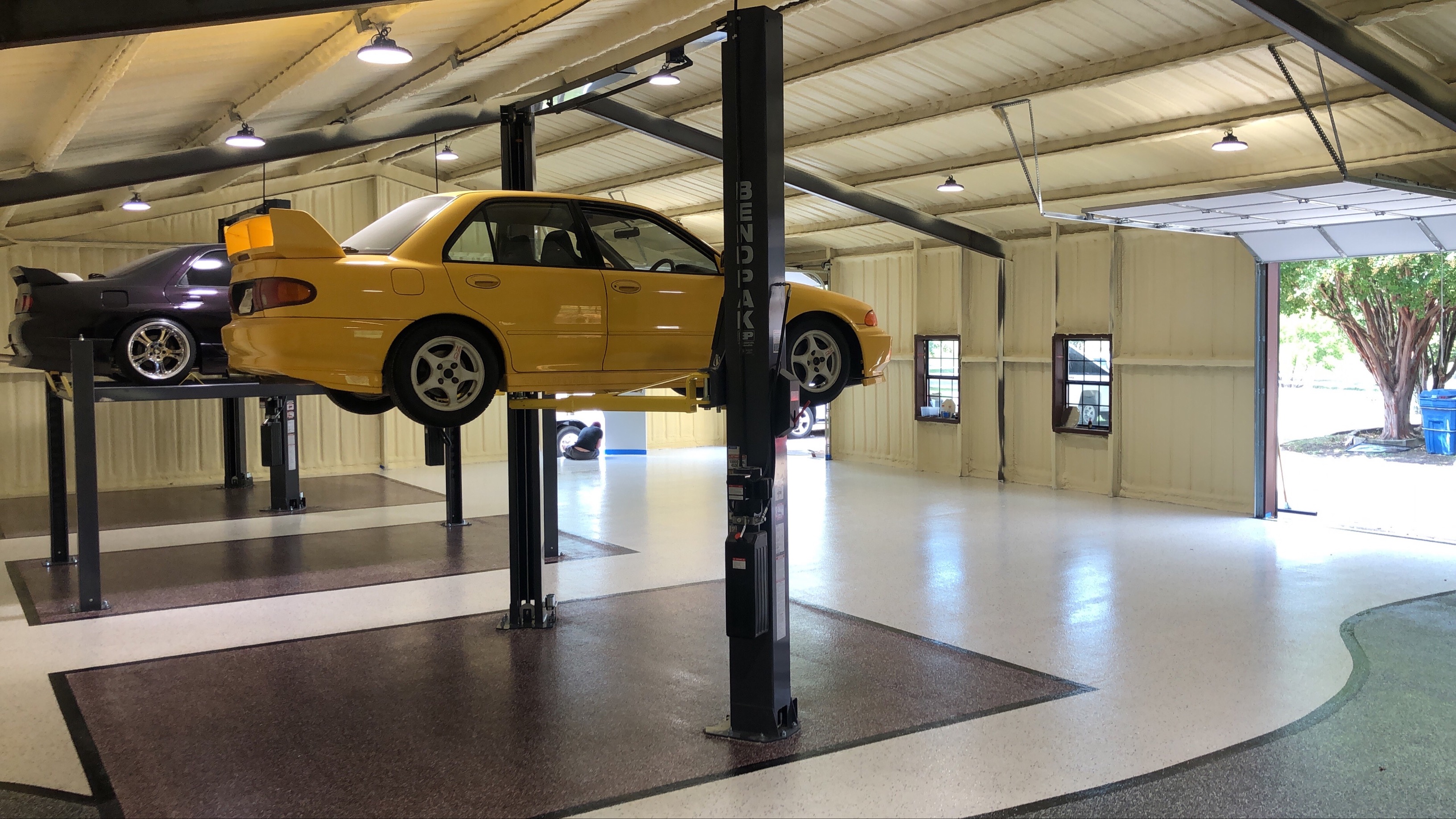 SPARTACOTE resinous flooring installed at Evan Shanks garage