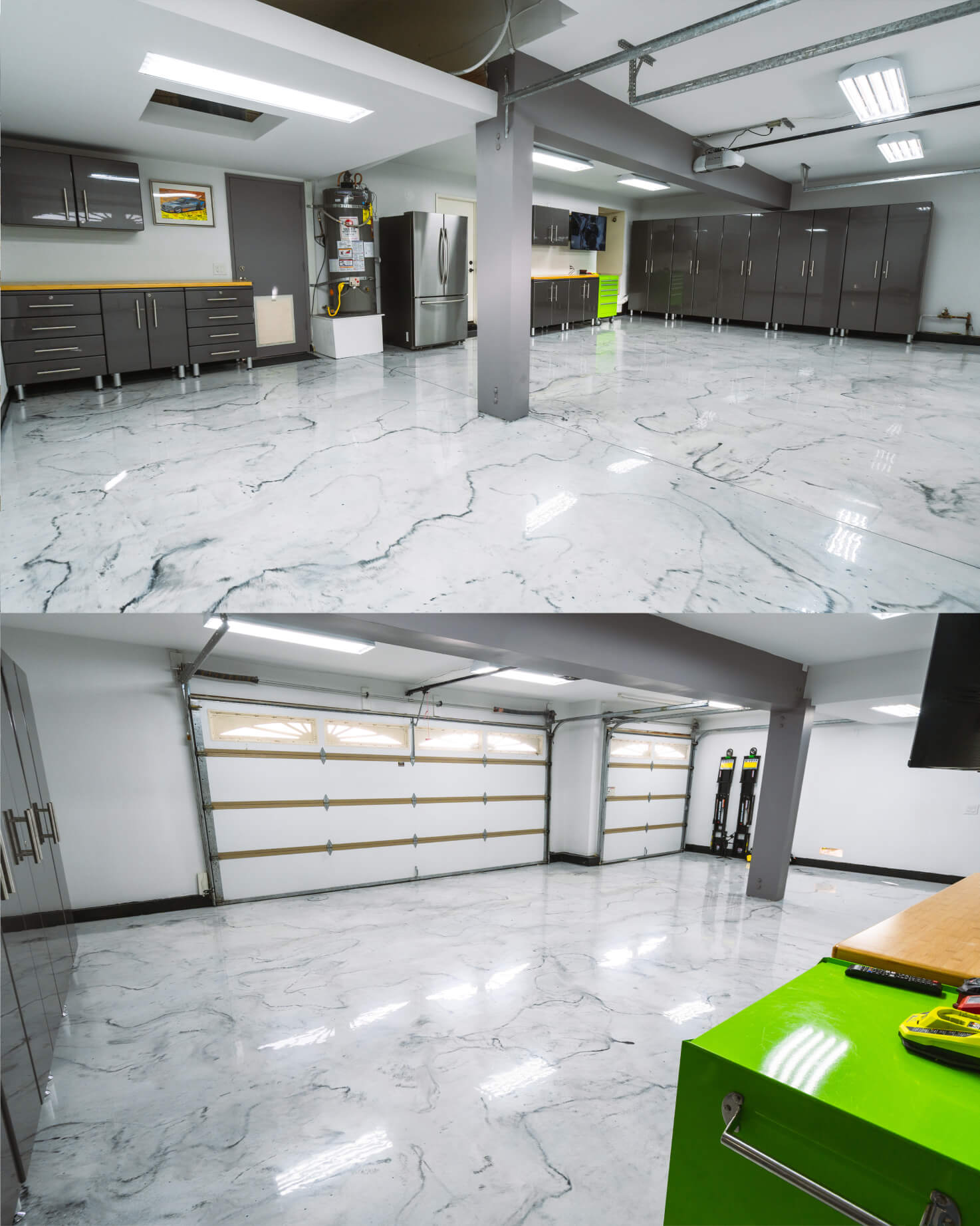 Resinous Coatings Custom Garage Floor Project for Throtl