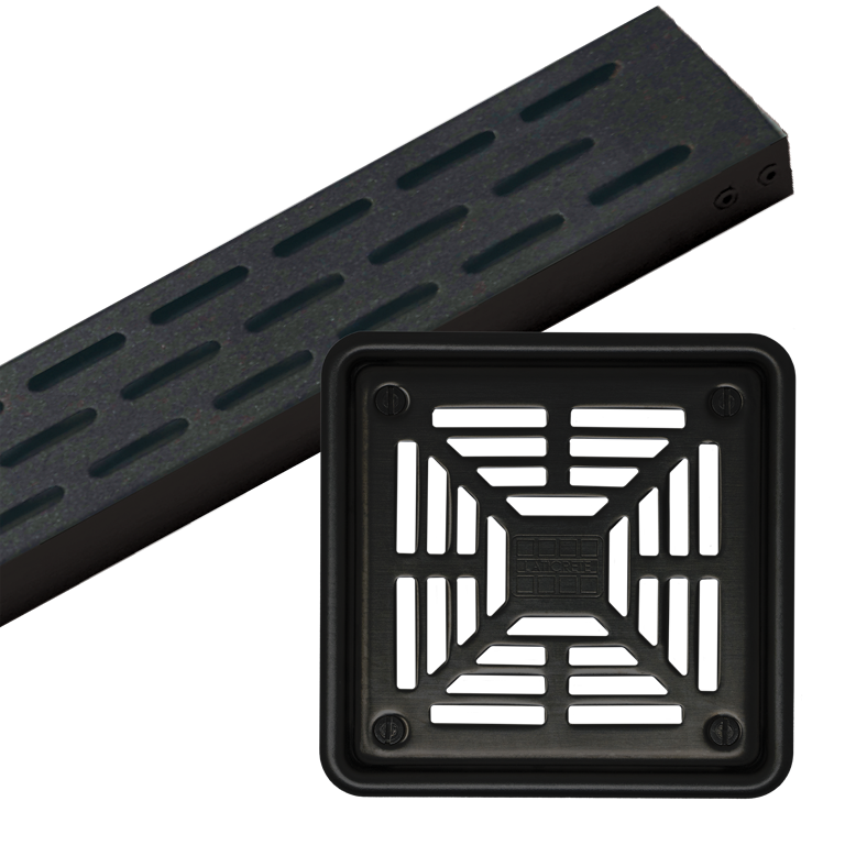 HYDRO BAN Black Matte Drain