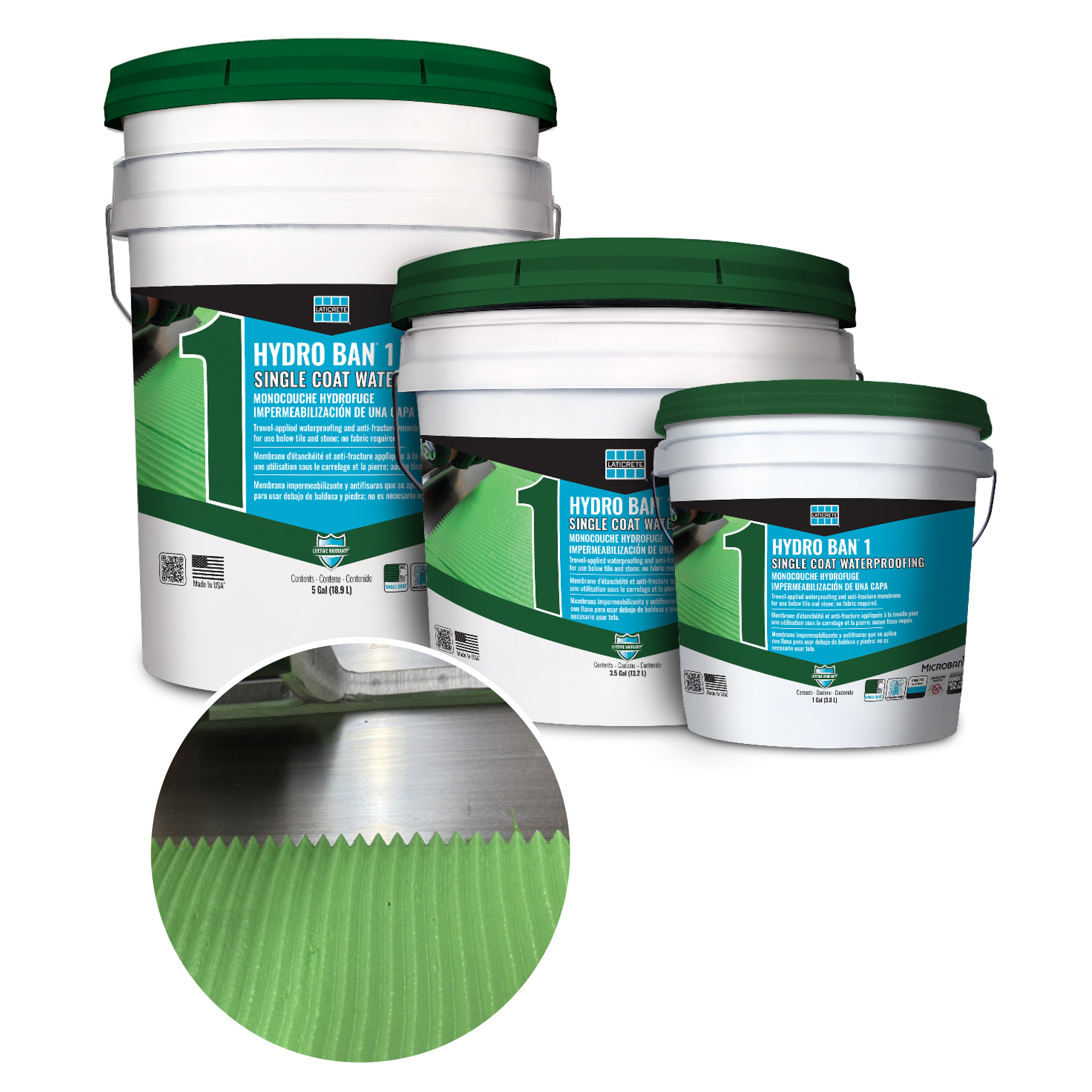 LATICRETE HYDRO BAN 1 trowel on waterproofing