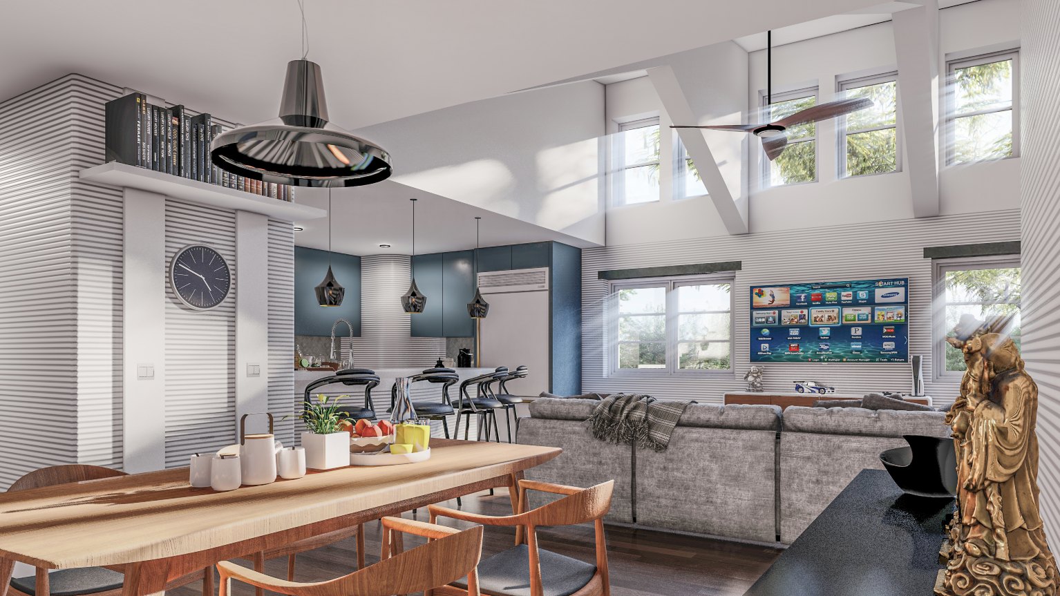 Inside of 3D Printing Home for Habitat for Humanity 